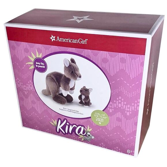 NEW American Girl Of The Year Kira’s 9” KANGAROO & JOEY Plush Baby In Pouch BOX - Picture 6 of 7